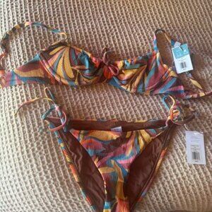 Swim Systems Ruched Push up Top